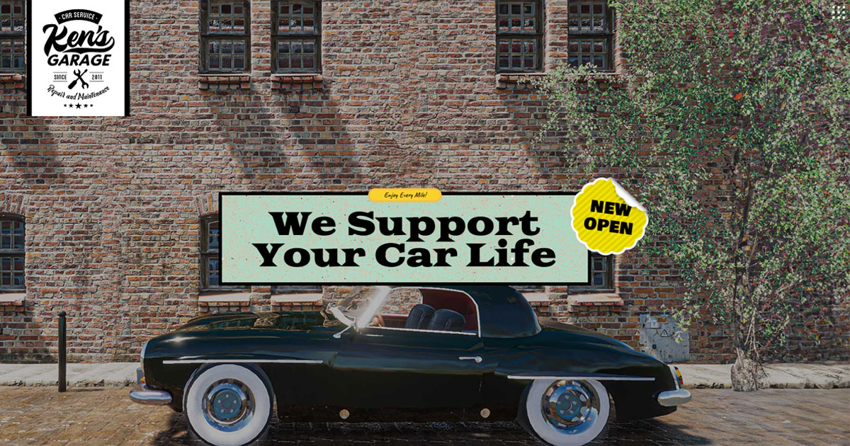 KEN’S GARAGE 富士吉田市で車販売 車検 修理 板金塗装の外観